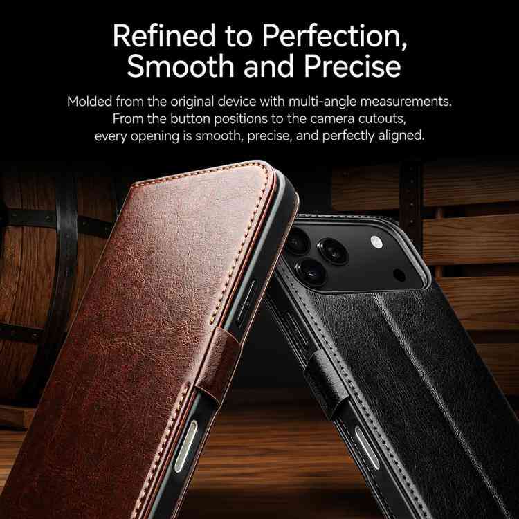 QIALINO Echtleder Hülle für Apple iPhone 18 | 17 | 15 mit Schnalle und Kartenfach