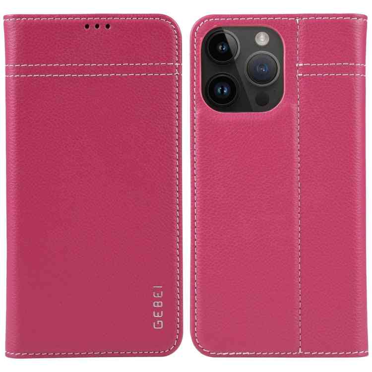 GEBEI Genuine Leather Phone Case for Apple iPhone 15 Series