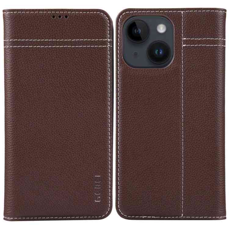 GEBEI Genuine Leather Phone Case for Apple iPhone 15 Series