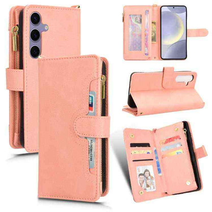 Leder Handyhülle mir Reißverschluss für Samsung Galaxy S25 | S25+ | S25 Ultra | S24 Ultra | S24+ | S24