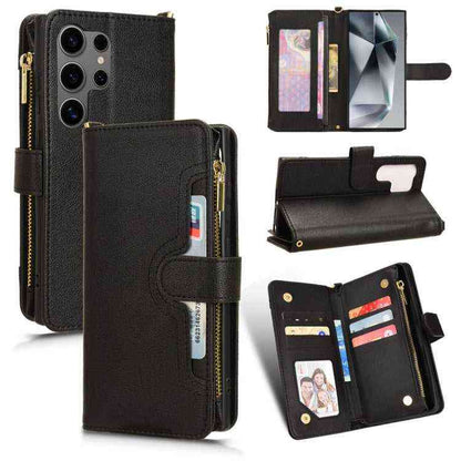 Leder Handyhülle mir Reißverschluss für Samsung Galaxy S25 | S25+ | S25 Ultra | S24 Ultra | S24+ | S24