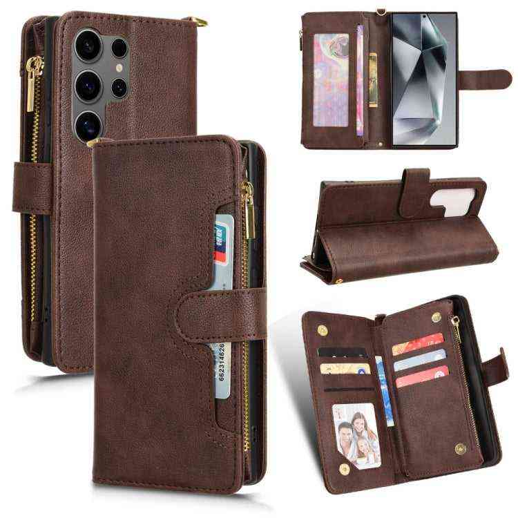 Leder Handyhülle mir Reißverschluss für Samsung Galaxy S25 | S25+ | S25 Ultra | S24 Ultra | S24+ | S24