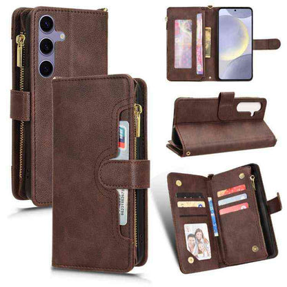 Leder Handyhülle mir Reißverschluss für Samsung Galaxy S25 | S25+ | S25 Ultra | S24 Ultra | S24+ | S24