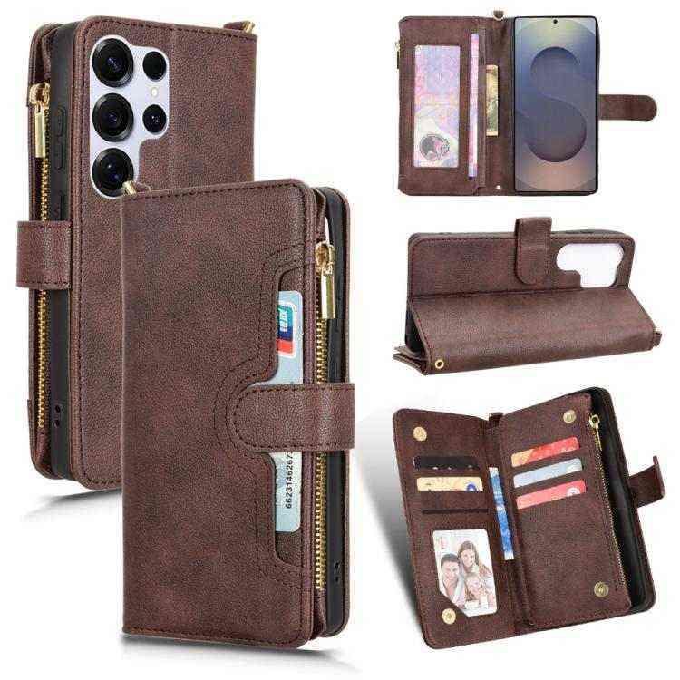 Leder Handyhülle mir Reißverschluss für Samsung Galaxy S25 | S25+ | S25 Ultra | S24 Ultra | S24+ | S24