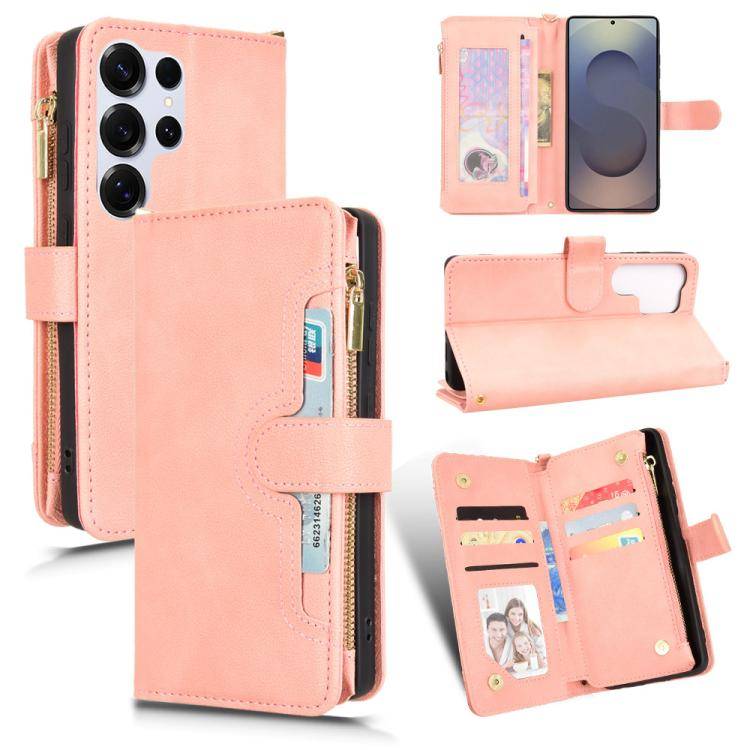 Leder Handyhülle mir Reißverschluss für Samsung Galaxy S25 | S25+ | S25 Ultra | S24 Ultra | S24+ | S24