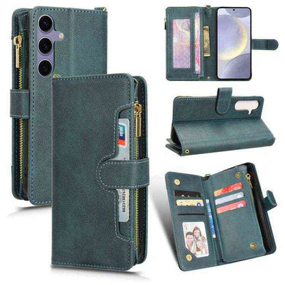 Leder Handyhülle mir Reißverschluss für Samsung Galaxy S25 | S25+ | S25 Ultra | S24 Ultra | S24+ | S24