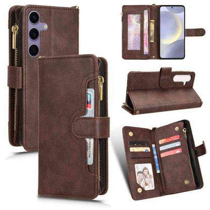 Leder Handyhülle mir Reißverschluss für Samsung Galaxy S25 | S25+ | S25 Ultra | S24 Ultra | S24+ | S24