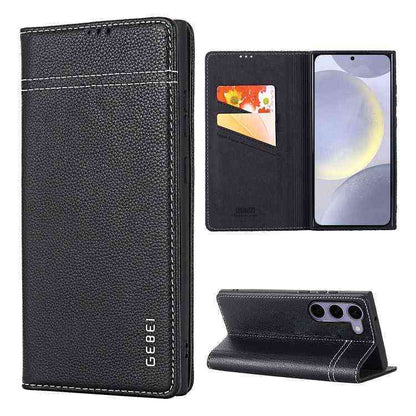 GEBEI Echtleder Handyhülle für Samsung Galaxy S25 | S24 | Plus | Ultra