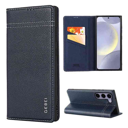 GEBEI Echtleder Handyhülle für Samsung Galaxy Serie S24