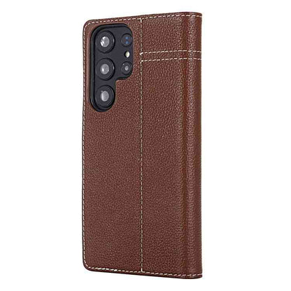GEBEI Echtleder Handyhülle für Samsung Galaxy Serie S24