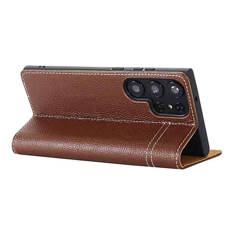 GEBEI Echtleder Handyhülle für Samsung Galaxy Serie S24