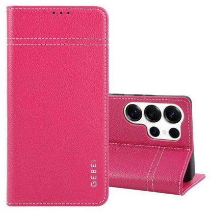 GEBEI Echtleder Handyhülle für Samsung Galaxy S25 | S24 | Plus | Ultra