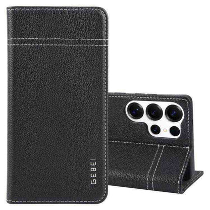 GEBEI Echtleder Handyhülle für Samsung Galaxy S25 | S24 | Plus | Ultra