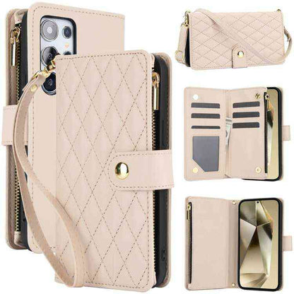 Leder Handyhülle mit Umhängeband für Samsung Galaxy S24 Ultra 5G