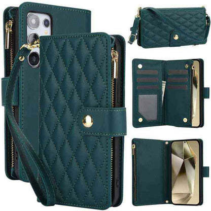 Leder Handyhülle mit Umhängeband für Samsung Galaxy S24 Ultra 5G