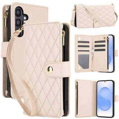 Leder Handyhülle mit Umhängeband für Samsung Galaxy S25 | S24 | S25+ / S24+ | S25 Ultra | S24 FE