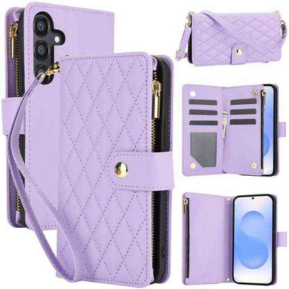 Leder Handyhülle mit Umhängeband für Samsung Galaxy S25 | S24 | S25+ / S24+ | S25 Ultra | S24 FE
