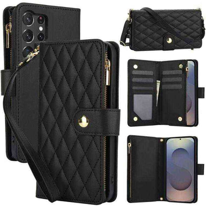 Leder Handyhülle mit Umhängeband für Samsung Galaxy S25 | S24 | S25+ / S24+ | S25 Ultra | S24 FE