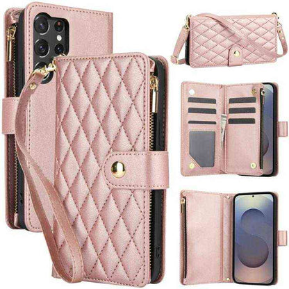 Leder Handyhülle mit Umhängeband für Samsung Galaxy S25 | S24 | S25+ / S24+ | S25 Ultra | S24 FE