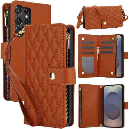 Leder Handyhülle mit Umhängeband für Samsung Galaxy S25 | S24 | S25+ / S24+ | S25 Ultra | S24 FE