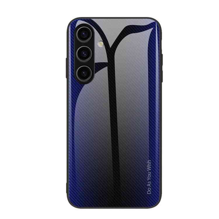 Glas Backcover Farbverlauf dunkelblau