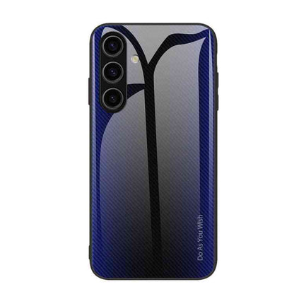 Glas Backcover Farbverlauf dunkelblau