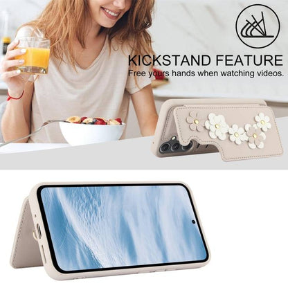 Crossbody-Handyhülle aus Leder mit Blumenmuster, For Samsung Galaxy S24+ 5G, For Samsung Galaxy S23 FE 5G, For Samsung Galaxy S23 Ultra 5G, For Samsung Galaxy S23+ 5G