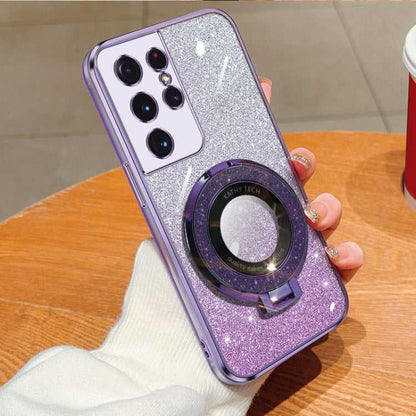 Glitzer TPU Handyhülle mit Ständer für Samsung Galaxy S21 5G | S21+ 5G | S21 Ultra 5G | S20 Ultra | S20 | S20+