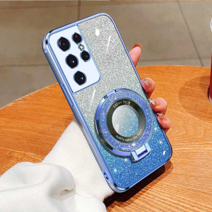 Glitzer TPU Handyhülle mit Ständer für Samsung Galaxy S21 5G | S21+ 5G | S21 Ultra 5G | S20 Ultra | S20 | S20+