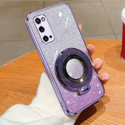 Glitzer TPU Handyhülle mit Ständer für Samsung Galaxy S21 5G | S21+ 5G | S21 Ultra 5G | S20 Ultra | S20 | S20+