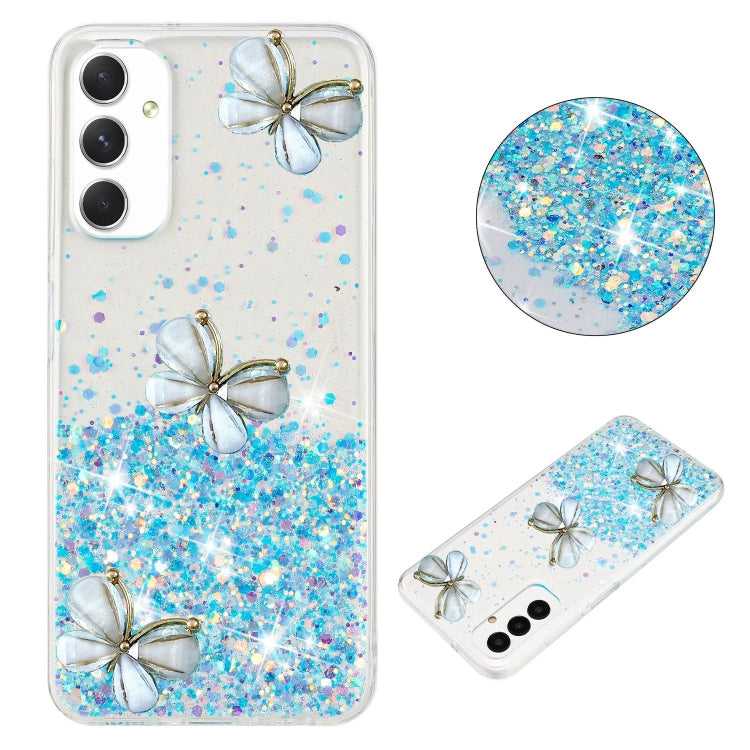 Leuchtende Sternenhimmel Glitzer Schmetterling TPU Handyhülle, For Samsung Galaxy A15 5G, For Samsung Galaxy A55 5G, For Samsung Galaxy A35 5G, For Samsung Galaxy A05, For Samsung Galaxy A05s, For Samsung Galaxy A25 5G, For Samsung Galaxy A34 5G