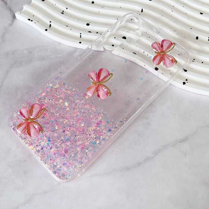 Leuchtende Sternenhimmel Glitzer Schmetterling TPU Handyhülle, For Samsung Galaxy A15 5G, For Samsung Galaxy A55 5G, For Samsung Galaxy A35 5G, For Samsung Galaxy A05, For Samsung Galaxy A05s, For Samsung Galaxy A25 5G, For Samsung Galaxy A34 5G