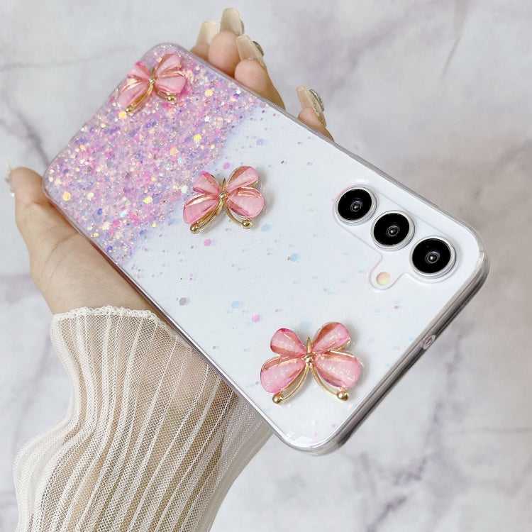 Leuchtende Sternenhimmel Glitzer Schmetterling TPU Handyhülle, For Samsung Galaxy A15 5G, For Samsung Galaxy A55 5G, For Samsung Galaxy A35 5G, For Samsung Galaxy A05, For Samsung Galaxy A05s, For Samsung Galaxy A25 5G, For Samsung Galaxy A34 5G