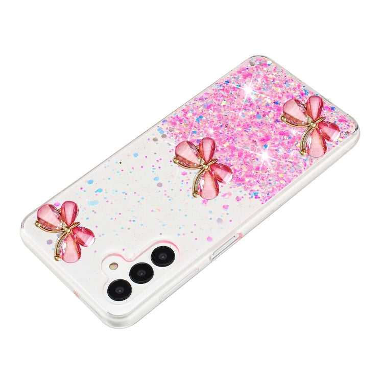 Leuchtende Sternenhimmel Glitzer Schmetterling TPU Handyhülle, For Samsung Galaxy A15 5G, For Samsung Galaxy A55 5G, For Samsung Galaxy A35 5G, For Samsung Galaxy A05, For Samsung Galaxy A05s, For Samsung Galaxy A25 5G, For Samsung Galaxy A34 5G