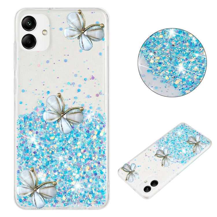 Leuchtende Sternenhimmel Glitzer Schmetterling TPU Handyhülle, For Samsung Galaxy A15 5G, For Samsung Galaxy A55 5G, For Samsung Galaxy A35 5G, For Samsung Galaxy A05, For Samsung Galaxy A05s, For Samsung Galaxy A25 5G, For Samsung Galaxy A34 5G