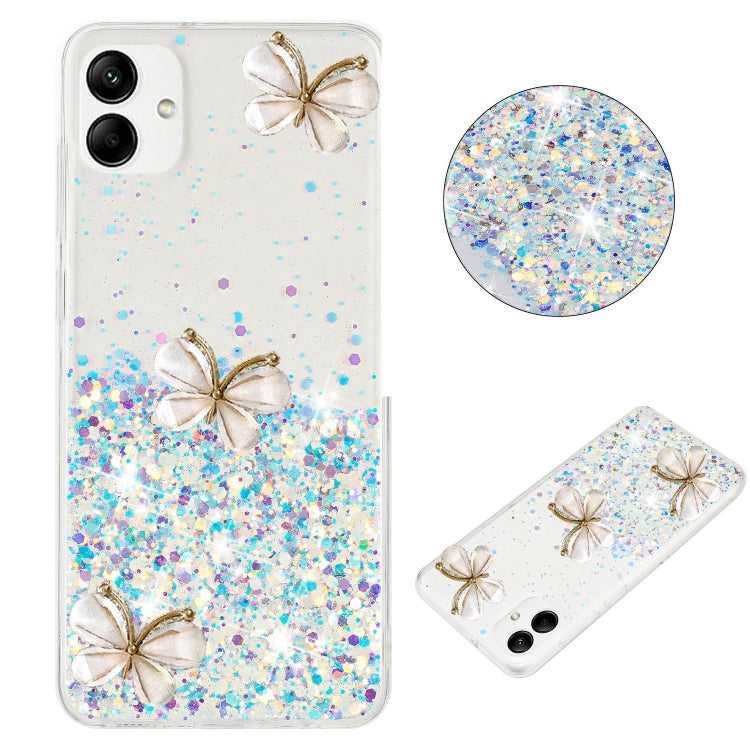 Leuchtende Sternenhimmel Glitzer Schmetterling TPU Handyhülle, For Samsung Galaxy A15 5G, For Samsung Galaxy A55 5G, For Samsung Galaxy A35 5G, For Samsung Galaxy A05, For Samsung Galaxy A05s, For Samsung Galaxy A25 5G, For Samsung Galaxy A34 5G