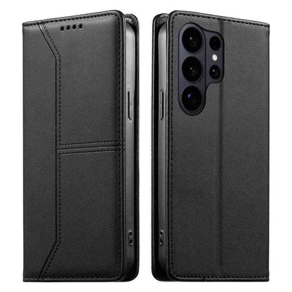 Vegan Leather Phone Case with Stitched Line, Magnetic RFID Protection, and RFID Technology, For Samsung Galaxy S26+ 5G, For Samsung Galaxy S26 Edge 5G, For Samsung Galaxy S26 Ultra 5G, For Samsung Galaxy S26 5G