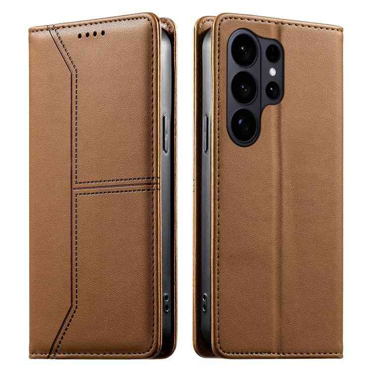 Vegan Leather Phone Case with Stitched Line, Magnetic RFID Protection, and RFID Technology, For Samsung Galaxy S26+ 5G, For Samsung Galaxy S26 Edge 5G, For Samsung Galaxy S26 Ultra 5G, For Samsung Galaxy S26 5G