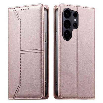 Vegan Leather Phone Case with Stitched Line, Magnetic RFID Protection, and RFID Technology, For Samsung Galaxy S26+ 5G, For Samsung Galaxy S26 Edge 5G, For Samsung Galaxy S26 Ultra 5G, For Samsung Galaxy S26 5G