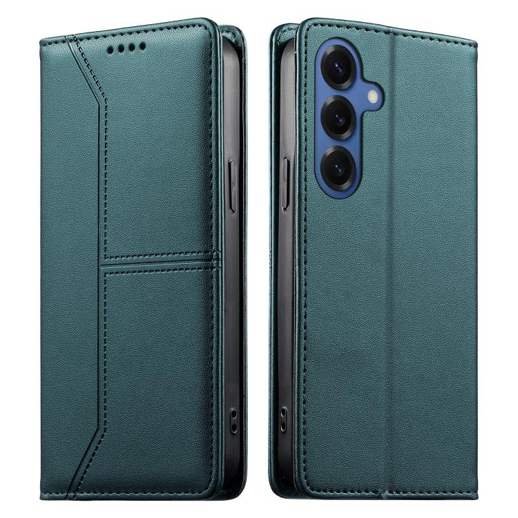 Vegan Leather Phone Case with Stitched Line, Magnetic RFID Protection, and RFID Technology, For Samsung Galaxy S26+ 5G, For Samsung Galaxy S26 Edge 5G, For Samsung Galaxy S26 Ultra 5G, For Samsung Galaxy S26 5G