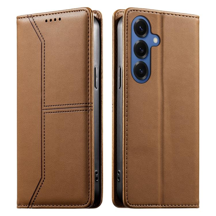 Vegan Leather Phone Case with Stitched Line, Magnetic RFID Protection, and RFID Technology, For Samsung Galaxy S26+ 5G, For Samsung Galaxy S26 Edge 5G, For Samsung Galaxy S26 Ultra 5G, For Samsung Galaxy S26 5G