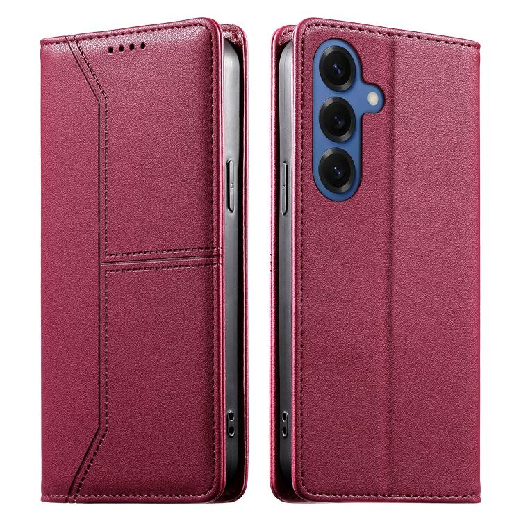 Vegan Leather Phone Case with Stitched Line, Magnetic RFID Protection, and RFID Technology, For Samsung Galaxy S26+ 5G, For Samsung Galaxy S26 Edge 5G, For Samsung Galaxy S26 Ultra 5G, For Samsung Galaxy S26 5G