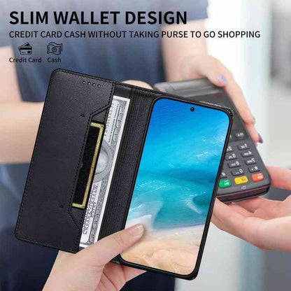 Vegan Leather Phone Case with Stitched Line, Magnetic RFID Protection, and RFID Technology, For Samsung Galaxy S26+ 5G, For Samsung Galaxy S26 Edge 5G, For Samsung Galaxy S26 Ultra 5G, For Samsung Galaxy S26 5G