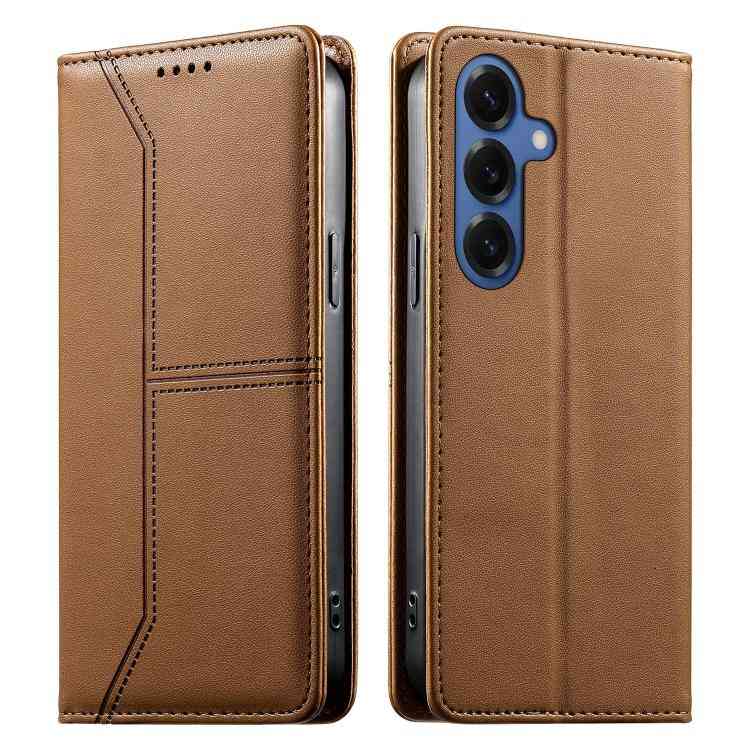 Vegan Leather Phone Case with Stitched Line, Magnetic RFID Protection, and RFID Technology, For Samsung Galaxy S26+ 5G, For Samsung Galaxy S26 Edge 5G, For Samsung Galaxy S26 Ultra 5G, For Samsung Galaxy S26 5G