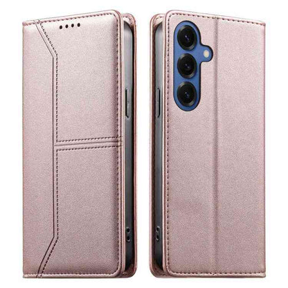 Vegan Leather Phone Case with Stitched Line, Magnetic RFID Protection, and RFID Technology, For Samsung Galaxy S26+ 5G, For Samsung Galaxy S26 Edge 5G, For Samsung Galaxy S26 Ultra 5G, For Samsung Galaxy S26 5G
