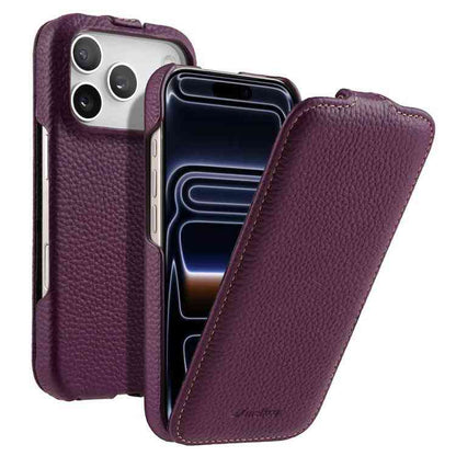 Melkco MagSafe Echtleder Flipcase für iPhone Serie 17