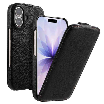 Melkco MagSafe Echtleder Flipcase für iPhone Serie 17