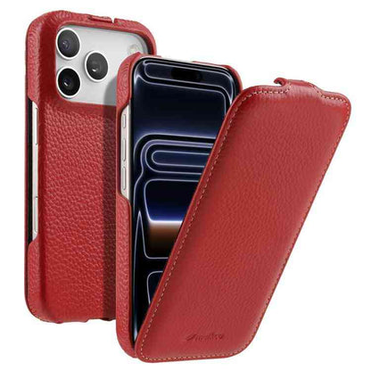 Melkco MagSafe Echtleder Flipcase für iPhone Serie 17