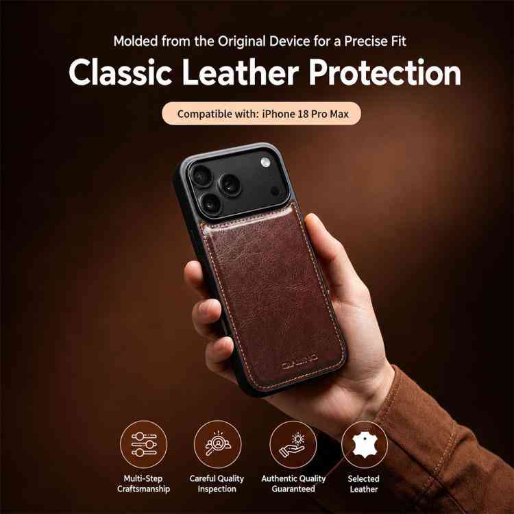 QIALINO Echtleder Handyhülle für Apple iPhone Serie 18 | 17