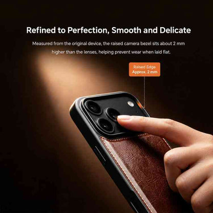 QIALINO Echtleder Handyhülle für Apple iPhone Serie 18 | 17